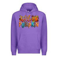 Purple Hello pumpkin Premium Hoodie - RanaPortraitStore