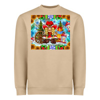 Mushroom Christmas cowboy gnome Heavyweight Sweatshirt - CowhideDigitalArt
