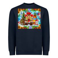 Navy Christmas cowboy gnome Heavyweight Sweatshirt - CowhideDigitalArt