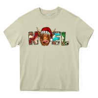 Mossy noel highland cow Heavy Core Tee - Jasminsmagicworld