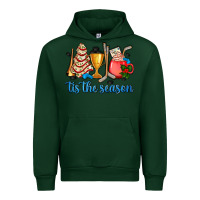 Forest Green tis the season hockey and Christmas Urban Hoodie - AdoDesignShop