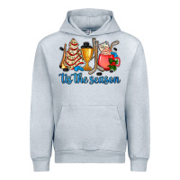 Heather Grey tis the season hockey and Christmas Urban Hoodie - AdoDesignShop