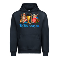 Navy tis the season hockey and Christmas Urban Hoodie - AdoDesignShop