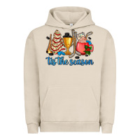 Pigment French Oak tis the season hockey and Christmas Urban Hoodie - AdoDesignShop