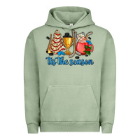 Pigment Oil Green tis the season hockey and Christmas Urban Hoodie - AdoDesignShop