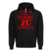 Black halloween roaring 20s costume Zipper Hoodie - trangStudio