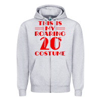 Heather Grey halloween roaring 20s costume Zipper Hoodie - trangStudio