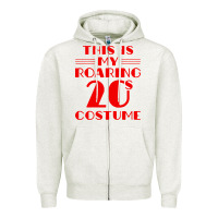 Oatmeal Heather halloween roaring 20s costume Zipper Hoodie - trangStudio
