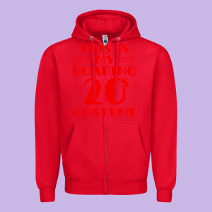 Halloween Roaring 20s Costume Zipper Hoodie Designed By Trangstudio