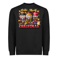 Black Nuts About Christmas Heavyweight Sweatshirt - CowhideDigitalArt