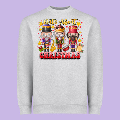 Nuts About Christmas Heavyweight Sweatshirt Designed By Cowhidedigitalart