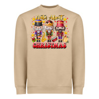 Mushroom Nuts About Christmas Heavyweight Sweatshirt - CowhideDigitalArt