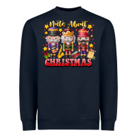 Navy Nuts About Christmas Heavyweight Sweatshirt - CowhideDigitalArt