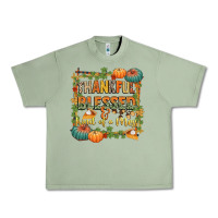 Oil Green thankful blessed and kind of a mess Urban Heavy Tee - CowGirlArtShop