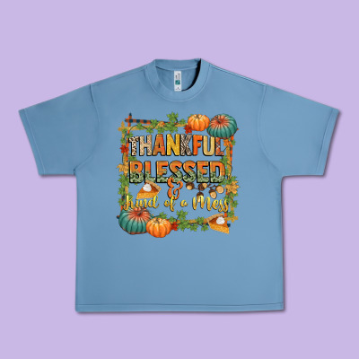 Thankful Blessed And Kind Of A Mess Urban Heavy Tee Designed By Cowgirlartshop