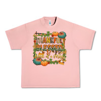 Salmon thankful blessed and kind of a mess Urban Heavy Tee - CowGirlArtShop