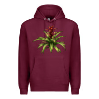 Burgundy Bromeliads Premium Hoodie - LillyAllenDesigns