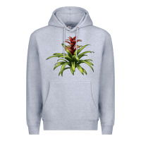 Heather Grey Bromeliads Premium Hoodie - LillyAllenDesigns