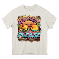 Cream becach please Heavy Core Tee - BarkalooDesign
