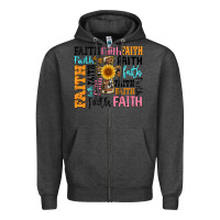 Charcoal Heather faith cross Zipper Hoodie - Artiststas