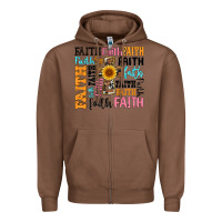 Chestnut faith cross Zipper Hoodie - Artiststas