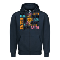 Navy faith cross Zipper Hoodie - Artiststas
