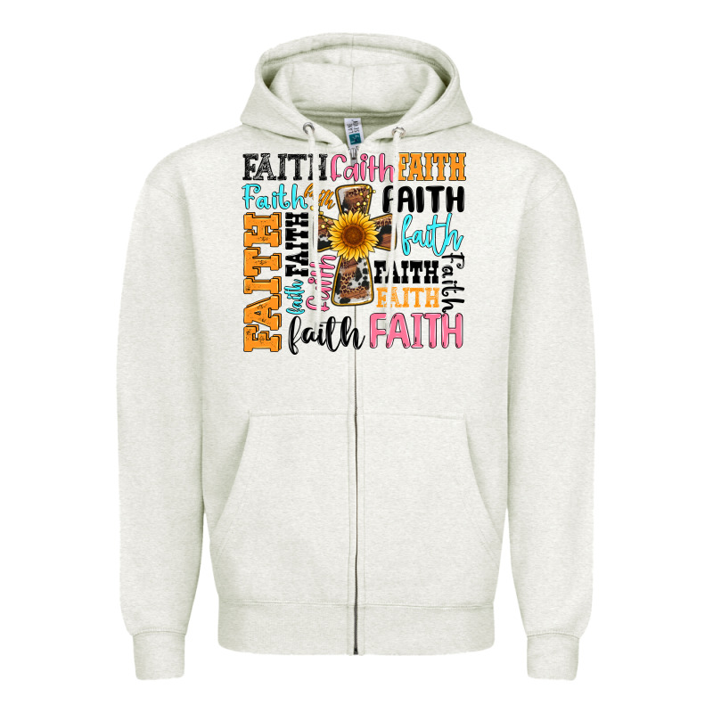 Faith Cross Zipper Hoodie by Artiststas | Teevron