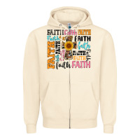 Sandshell faith cross Zipper Hoodie - Artiststas