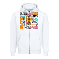 White faith cross Zipper Hoodie - Artiststas