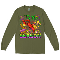 Army Green tis the season mardi gras olivia Long Sleeve Tee - OliviaCreatesArt