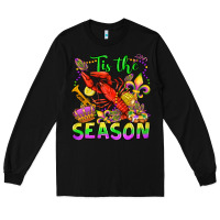 Black tis the season mardi gras olivia Long Sleeve Tee - OliviaCreatesArt