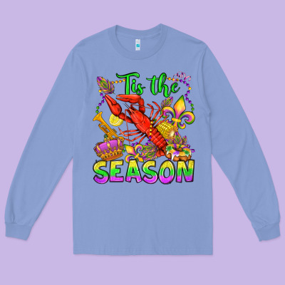 Tis The Season Mardi Gras Olivia Long Sleeve Tee Designed By Oliviacreatesart