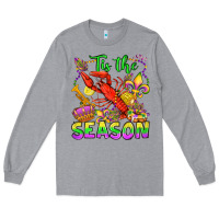 Heather Grey tis the season mardi gras olivia Long Sleeve Tee - OliviaCreatesArt