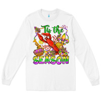 White tis the season mardi gras olivia Long Sleeve Tee - OliviaCreatesArt