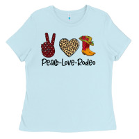 Baby Blue Peace Love Rodeo Ladies Tee - Bettercallsaul