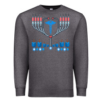 Charcoal Heather jewish hanukkah chanukah doctor medical menorah  gifts Premium Sweatshirt - trangStudio