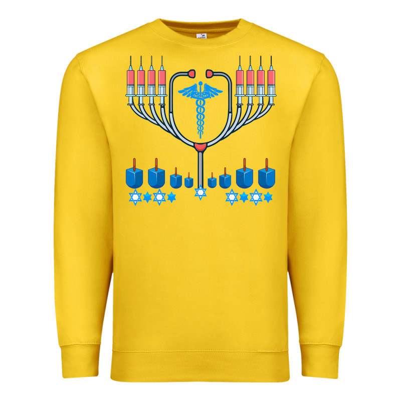 Jewish Hanukkah Chanukah Doctor Medical Menorah  Gifts Premium Sweatshirt by trangStudio | Teevron