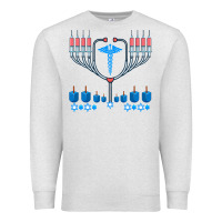 Oatmeal Heather jewish hanukkah chanukah doctor medical menorah  gifts Premium Sweatshirt - trangStudio