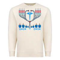 Sandshell jewish hanukkah chanukah doctor medical menorah  gifts Premium Sweatshirt - trangStudio