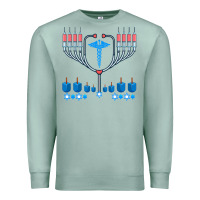 Seafoam jewish hanukkah chanukah doctor medical menorah  gifts Premium Sweatshirt - trangStudio