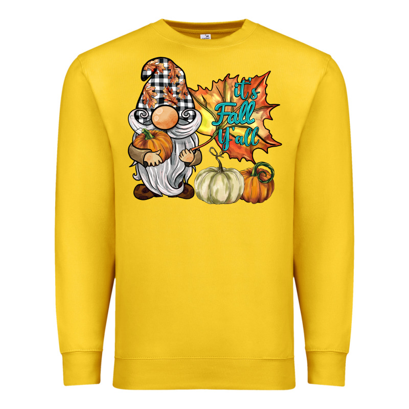 It's Fall Y'all Gnome Premium Sweatshirt by BarkalooDesign | Teevron