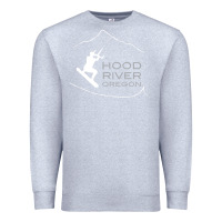 Heather Grey Kiteboarding Hood River Oregon, Kitesurfing Premium Sweatshirt - trangStudio