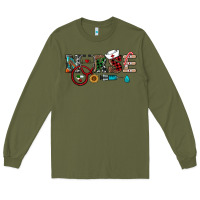 Army Green christmas nurse Long Sleeve Tee - RanaPortraitStore