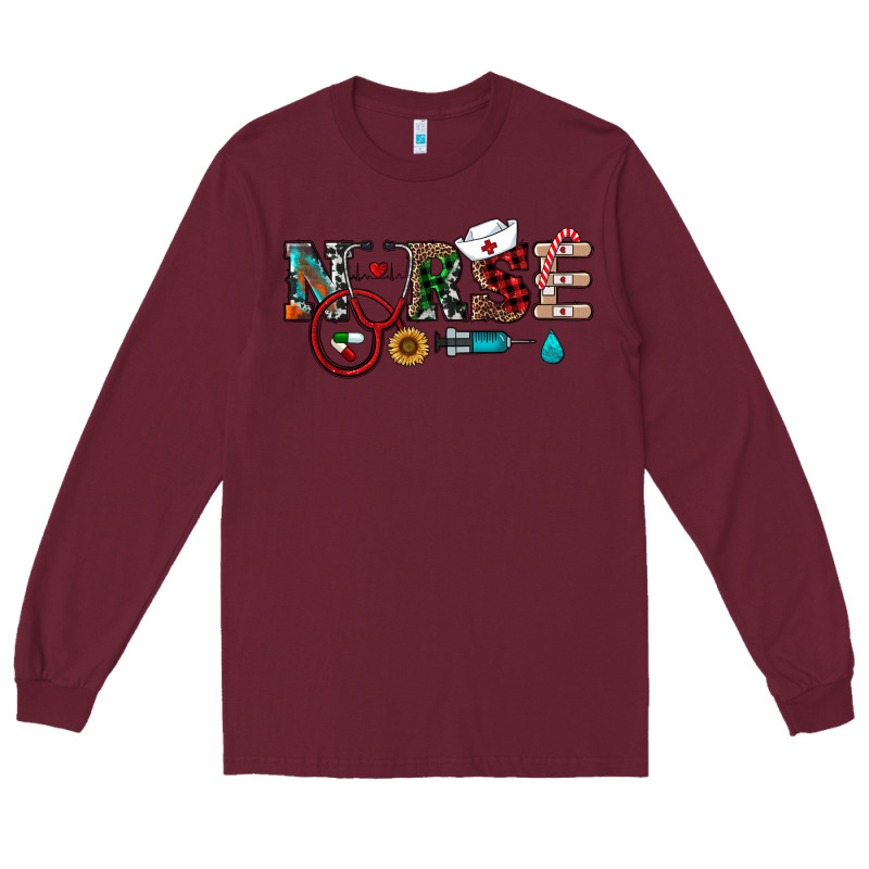 Christmas Nurse Long Sleeve Tee by RanaPortraitStore | Teevron