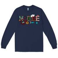 Navy christmas nurse Long Sleeve Tee - RanaPortraitStore