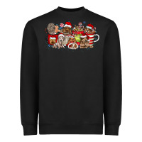Black Christmas Dog Coffee Heavyweight Sweatshirt - CowhideDigitalArt