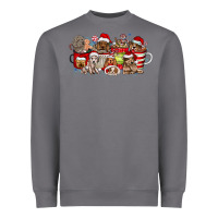 Storm Christmas Dog Coffee Heavyweight Sweatshirt - CowhideDigitalArt