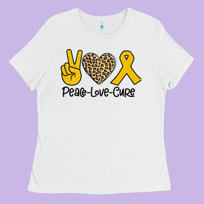 Peace Love Cure Ladies Tee Designed By Bettercallsaul