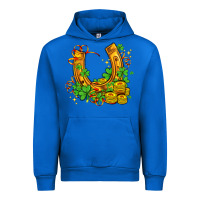 Cobalt horseshoe with shamrocks and coin Urban Hoodie - AdoDesignShop