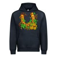 Navy horseshoe with shamrocks and coin Urban Hoodie - AdoDesignShop